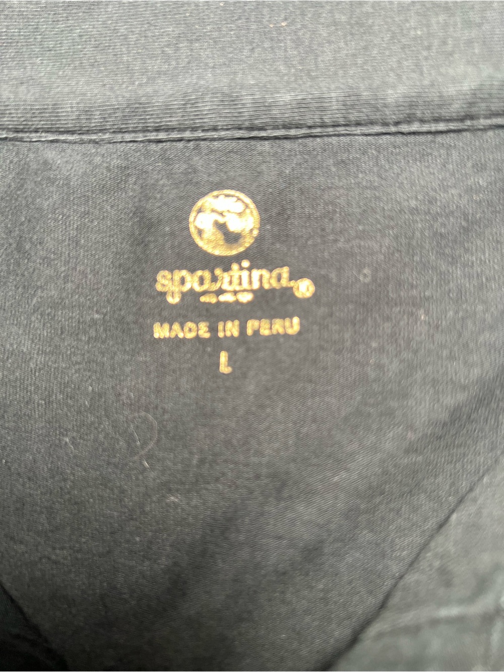 Spartina 449 Nora Black Half‑Zip Long Sleeve Performance Dress with Gold Zip L - Picture 13 of 14